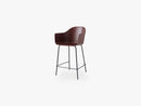 Harbour Chair - Counter, Black Steel Base/Burned Red