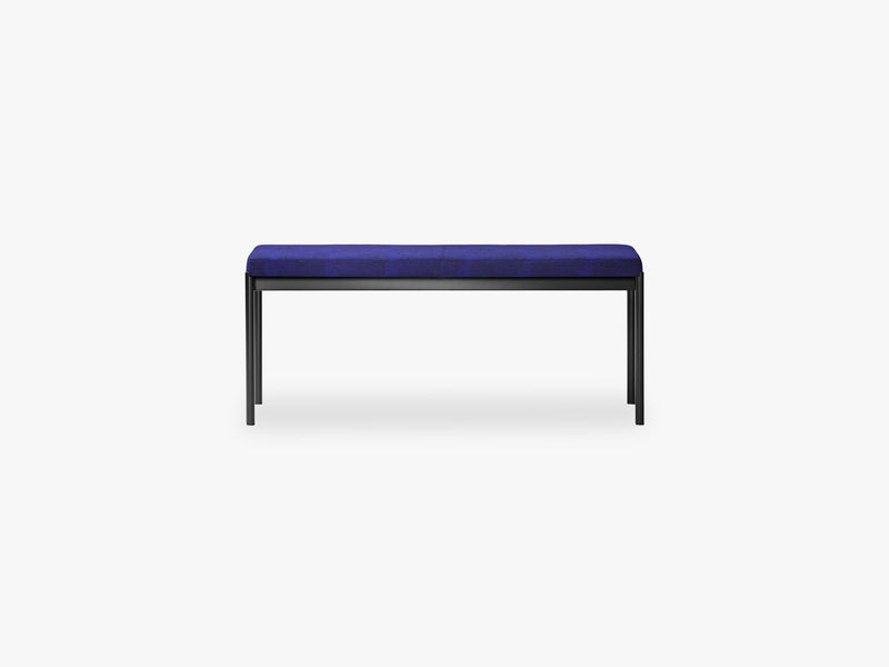 Mies Bench L110, Light Black/Skye Fabric