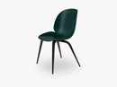Beetle Dining Chair - Un-upholstered Smoked Oak base, Green shell