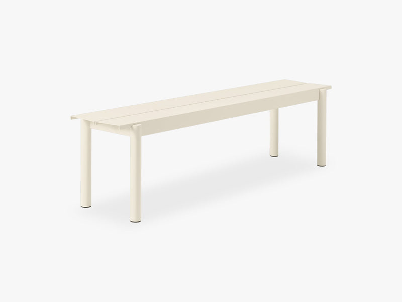 Linear Steel Bench - 170, White