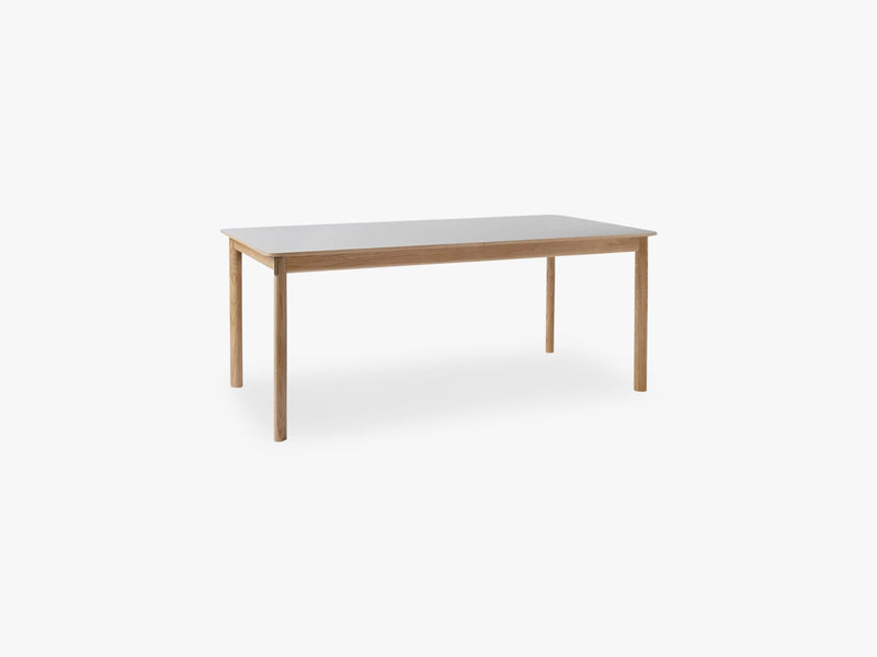 Patch Table HW1, Nano Laminate Fenix Beige Arizona 0748/White oiled oak/ Brass fittings