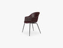 Bat Dining Chair - Skal m Conic base - Black Matt, Dark Pink
