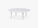 IOI Coffee Table - Ø100, Chrome/White Marble