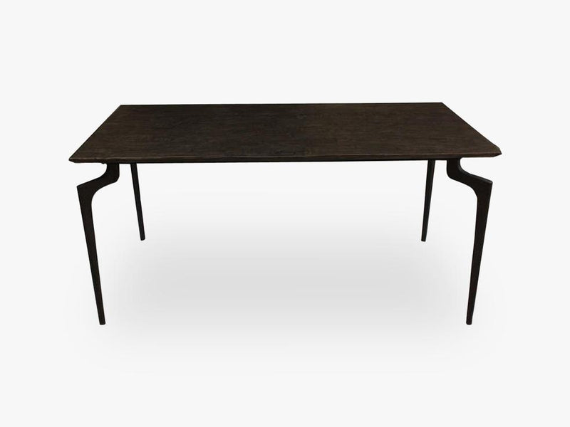 Dining table,wooden w/metal legs, large