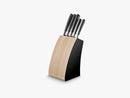 Edonist/Paris knivblok incl knive 6 dele bøg/sort