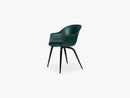 Bat Dining Chair - Skal m Wood base - Black Stained Beech Semi Matt, Dark Green