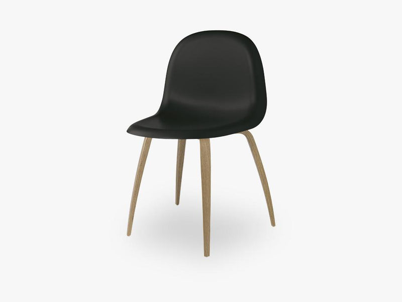 3D Dining Chair - Un-upholstered Oak base, Midnight Black shell