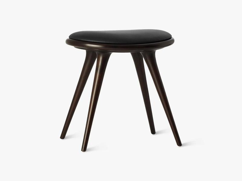 Low Stool H47, Dark Stained Beech