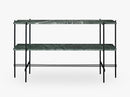 TS Console - 2 rack Black base, Marble green top