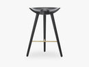 ML 42, counter stool, black stained beech / brass