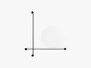 Mirror circle w/coat racks, small
