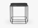 Jewel Side Table, sort marmor