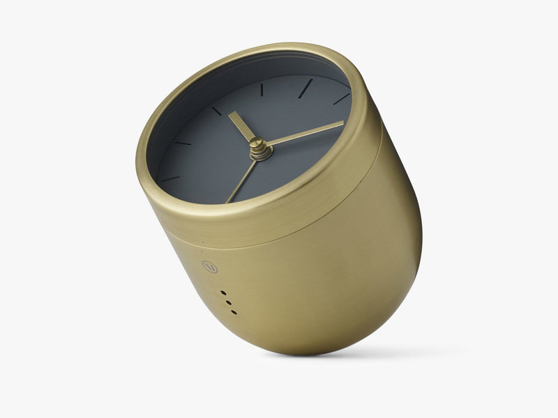 Norm Tumbler Alarm Clock - Brushed Brass