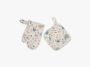Kids Oven Glove and Pot Holder Play set, Pressed Leaves Rose