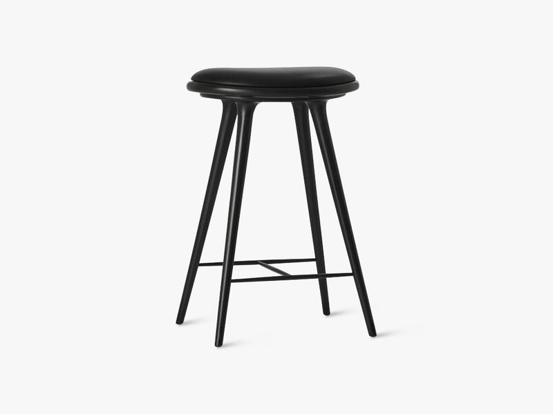 High Stool H69, Black Stained Beech