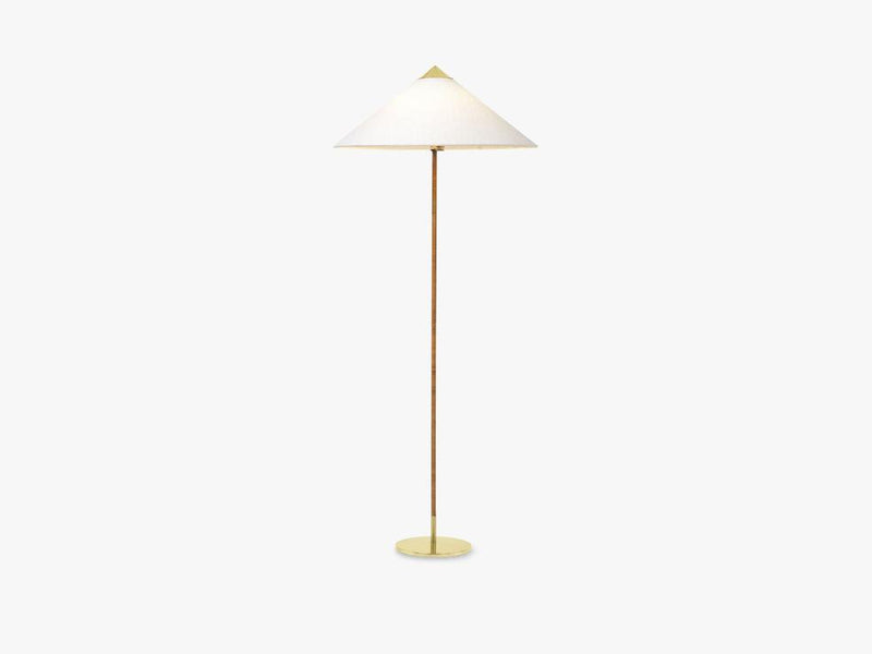 9602 Floor Lamp - Brass base, Canvas shade