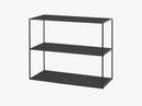Twin bookcase small, black
