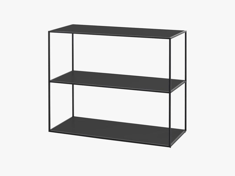 Twin bookcase small, black