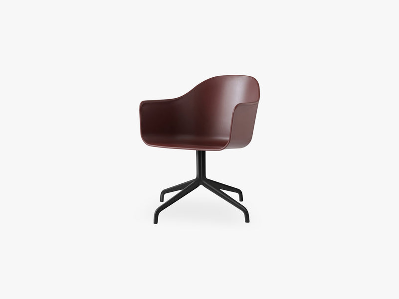 Harbour Chair, Black Swivel/Burned Red