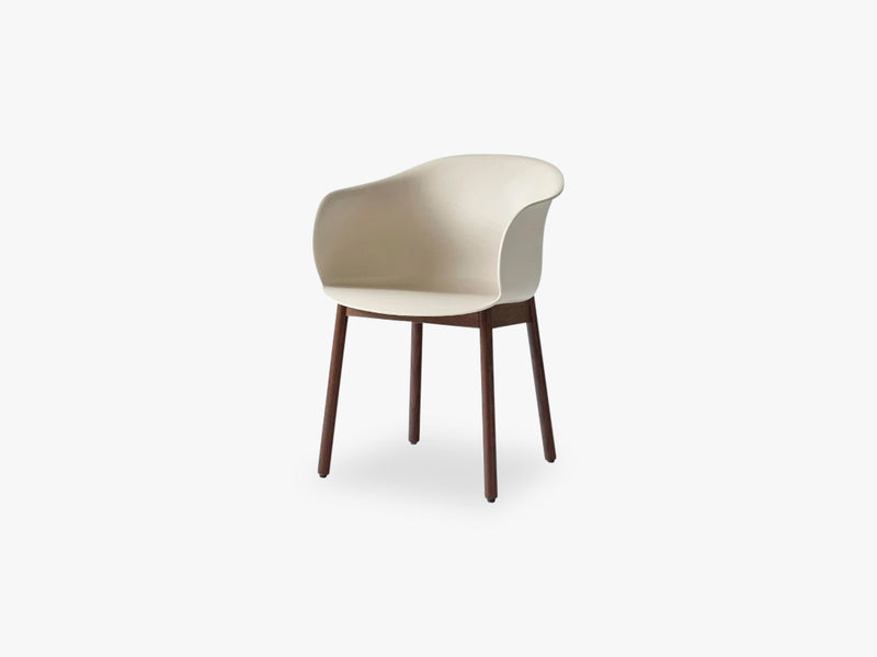 Elefy Chair JH30 Soft Beige, Walnut base