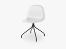 3D Dining Chair - Un-upholstered Swivel Black base, White Cloud shell