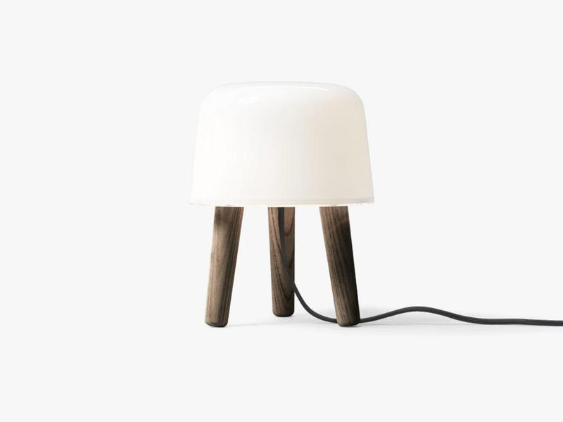 Milk Table Lamp - NA1, Smoked oiled legs & black cord