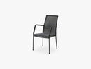 Newport Stol M/Armlæn - Stabelbar, Black