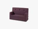 KK Kids Sofa, Plum w. plum buttons