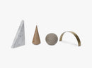 Desk Sculptures, Eg, Messing, Stentøj og Marmor