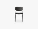 Co Chair Dining - Black Steel Base, Icon 246 Seat/Black Oak Back, Foam: CAL117