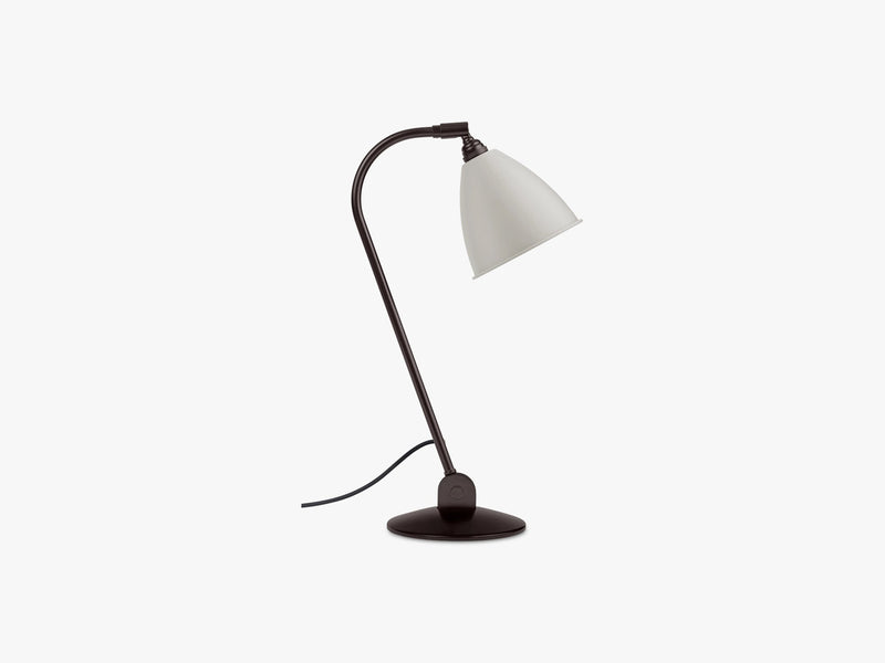 BL2 Table Lamp - Ø16 Black Brass, Classic White Semi Matt