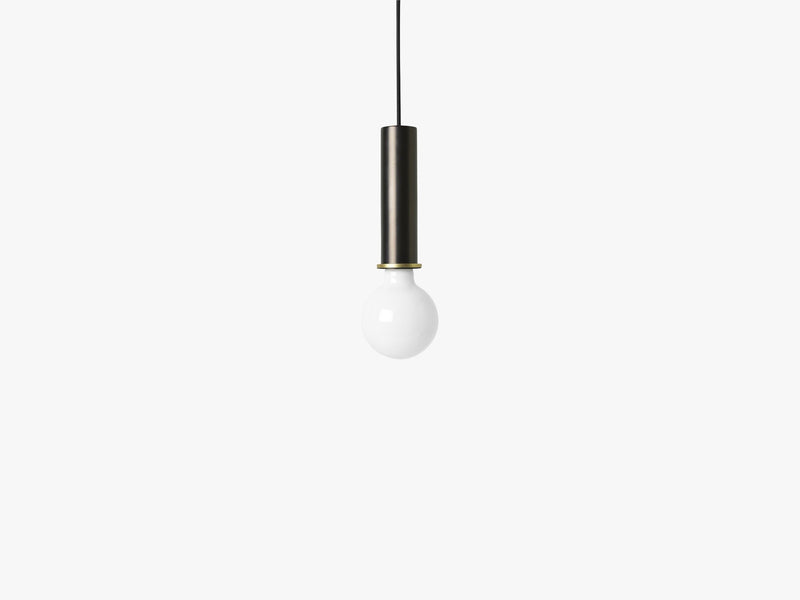 Socket Pendant - High, Black Brass