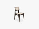 C-Chair Dining Chair - All French Cane, Brown/Black Stained Oak Lacquered
