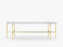 TS Console - 1 rack Brass base, marble white top