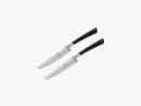 Edonist steakkniv helsmedet 2 stk, stål/sort L12cm