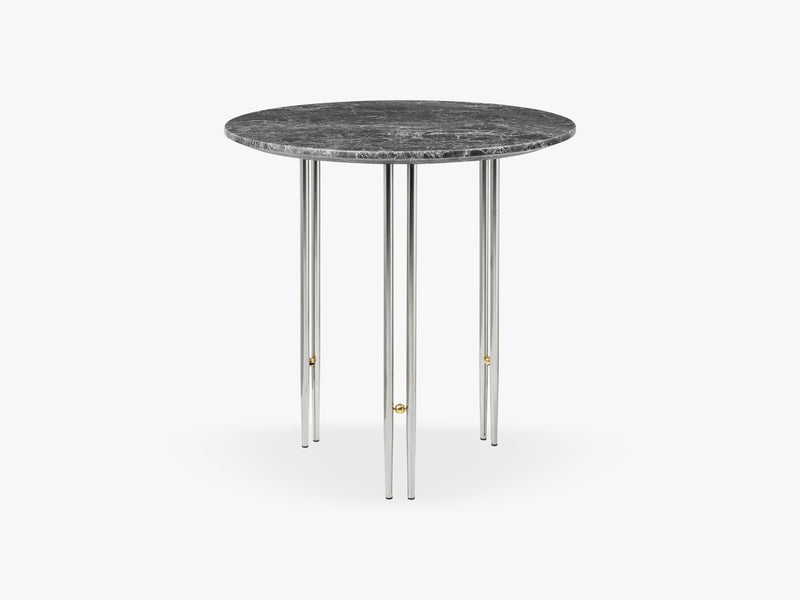 IOI Coffee Table - Ø50, Chrome/Grey Marble