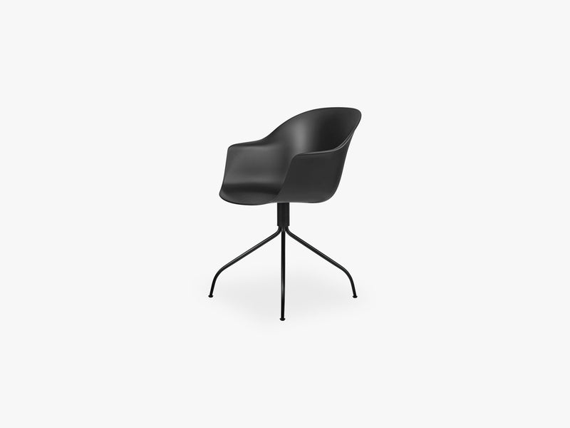 Bat Meeting Chair - Skal m Swivel base - Black Matt, Black