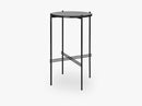 TS Console - Round - Dia 40 Black base, glass grey blue top