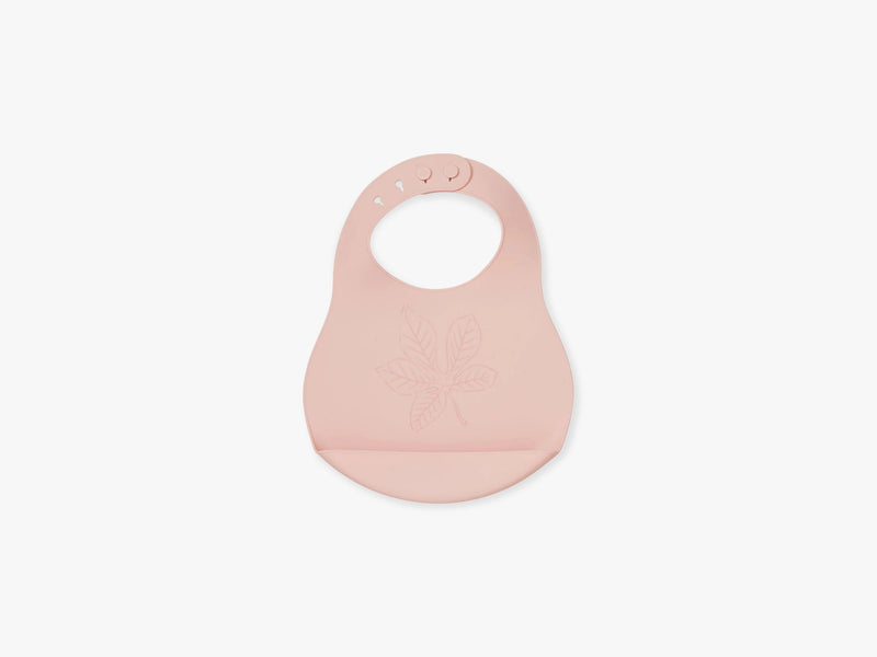 Silicone Bib, Blossom Pink