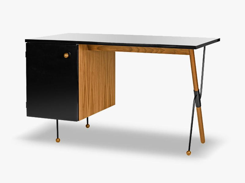 Grossman Desk "62-Series", Walnut/Black