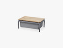 Conic Box Bord 74X52 Cm, Teak, Light Grey