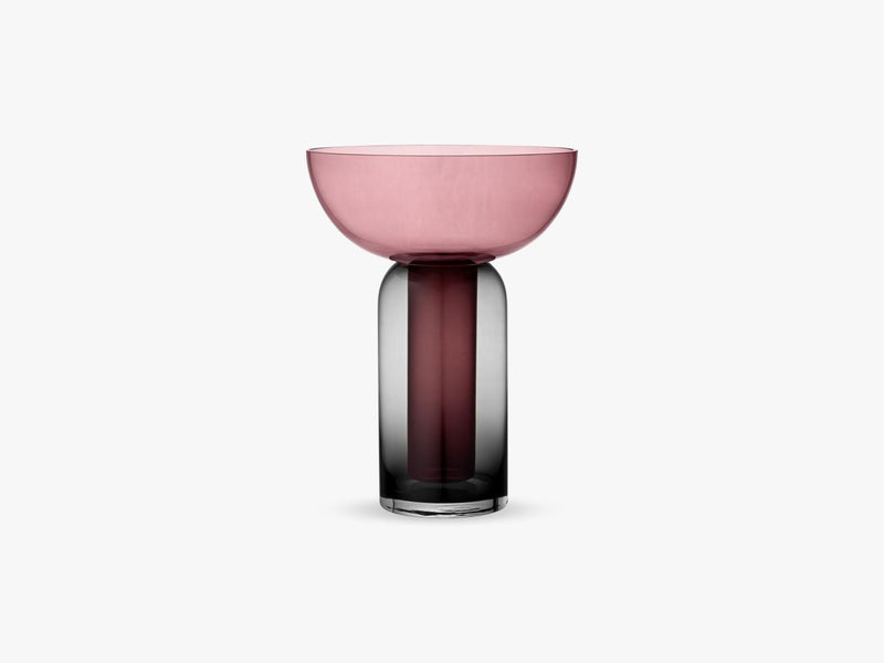 Torus vase, Black/Rose