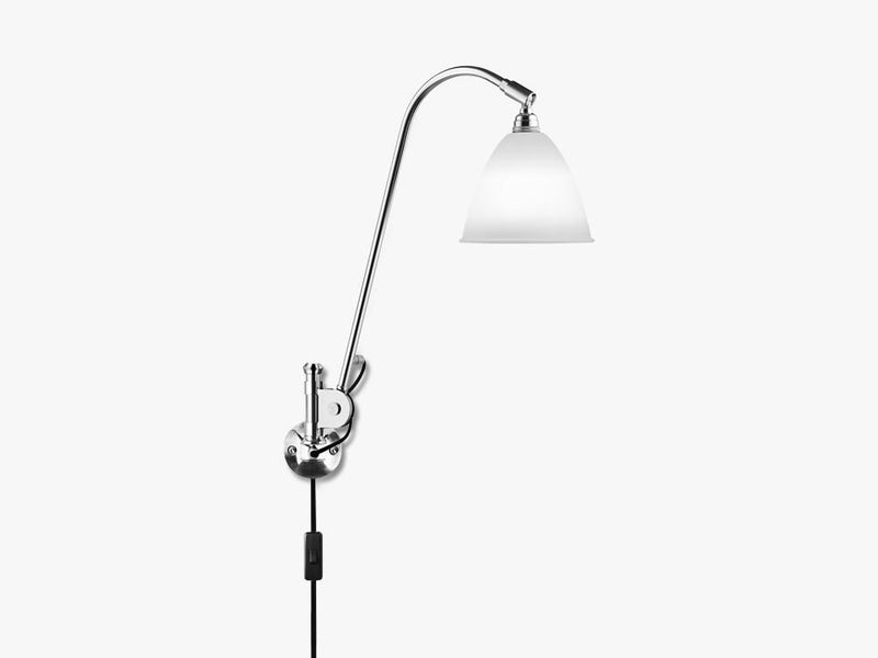 Bestlite BL6 Wall Lamp - Ø16 - Crome Base, Bone China