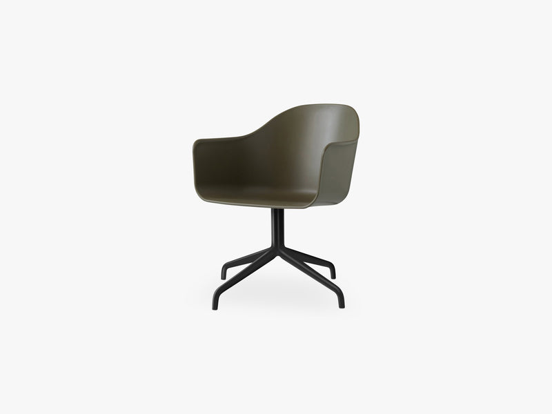 Harbour Chair, Black Swivel/Olive Shell