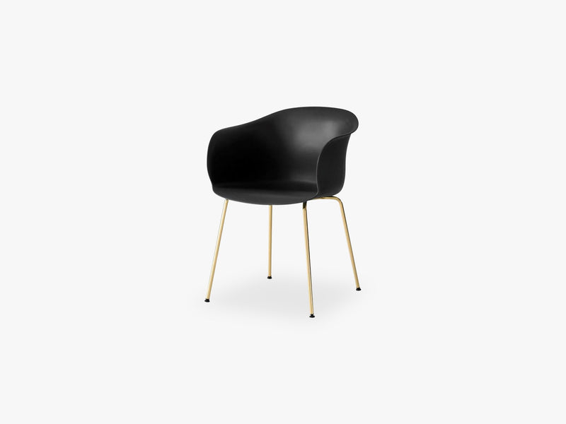 Elefy Chair JH28 Black, Brass tube base