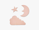 Wall Decoration - Moon/Cloud/Star, Blossom Pink