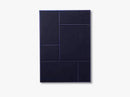 Nouveau Pin Large, Blue Powder Coated Steel/Navy Blue