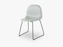 3D Dining Chair - Un-upholstered - Stackable Sledge Black base, Nightfall Blue shell