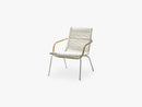 Sidd Loungestol M/Rattan Armlæn - Stabelbar, White