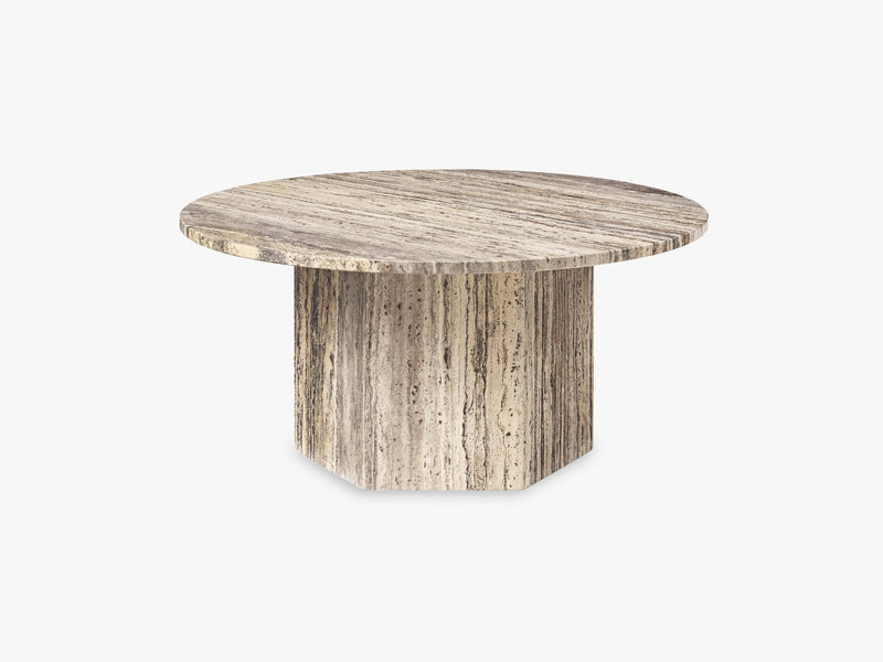 Epic Coffee Table - Grey Travertine, Ø80